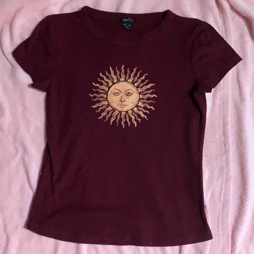 Burgundy with a star